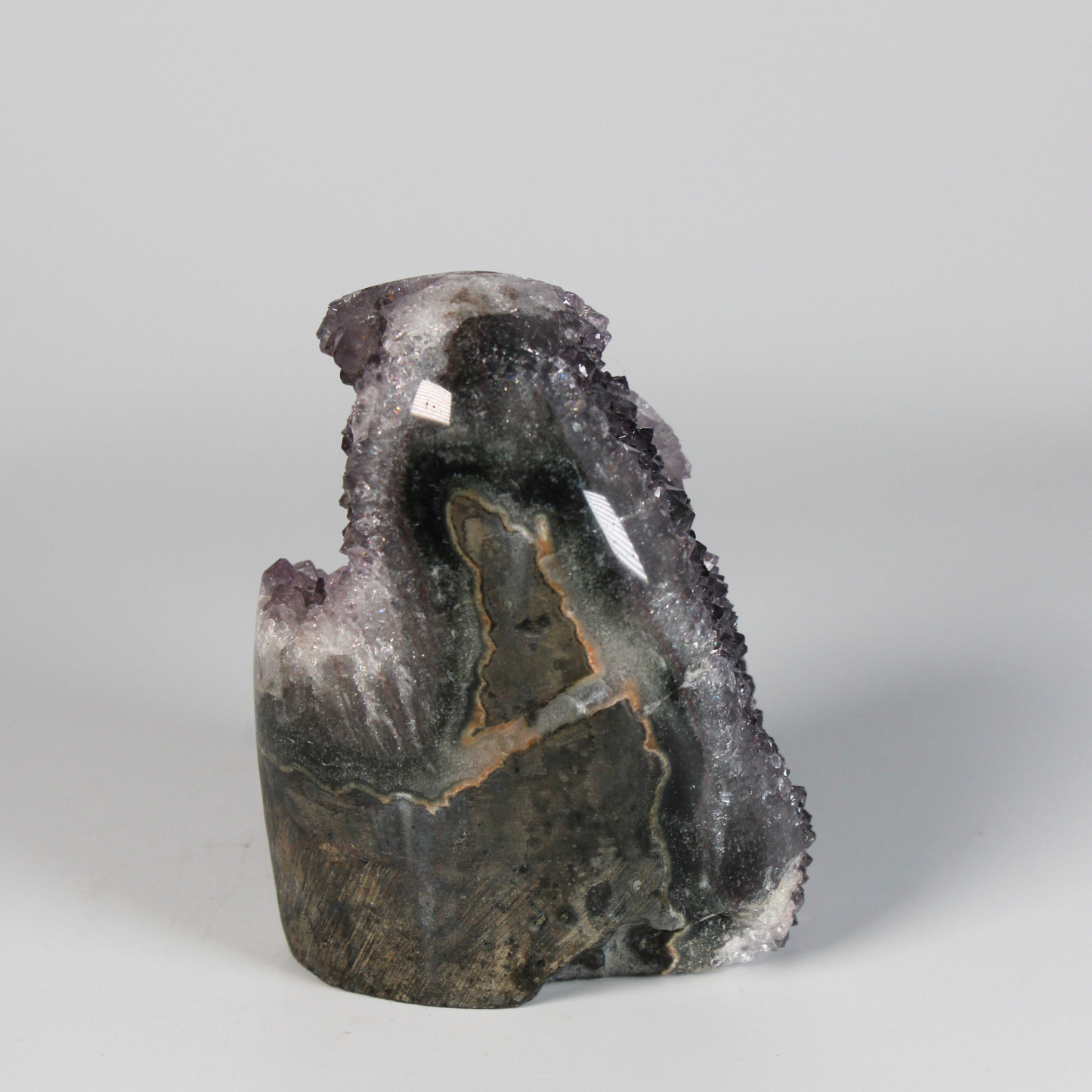 Amethist met stalactiet - Standvlak