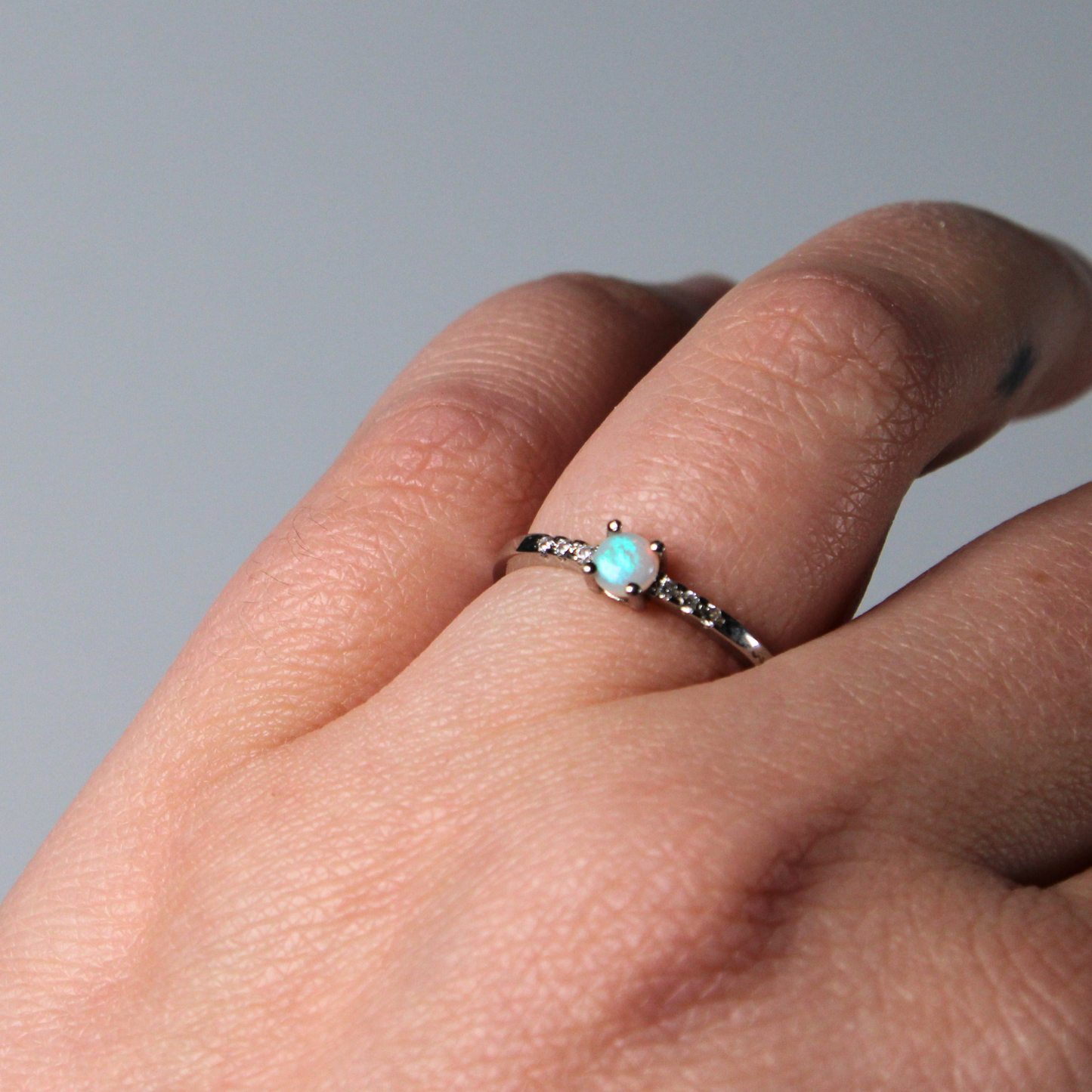 Ring Australische opaal - 925 zilver