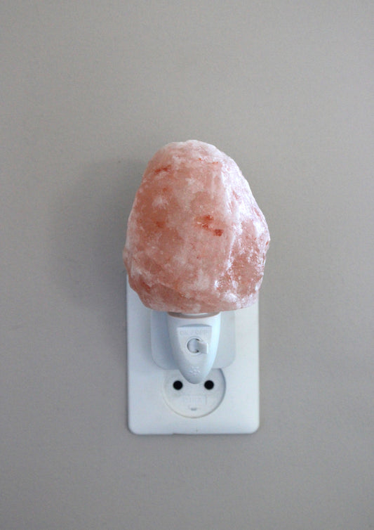 Zoutsteen nachtlampje - Oranje ruw