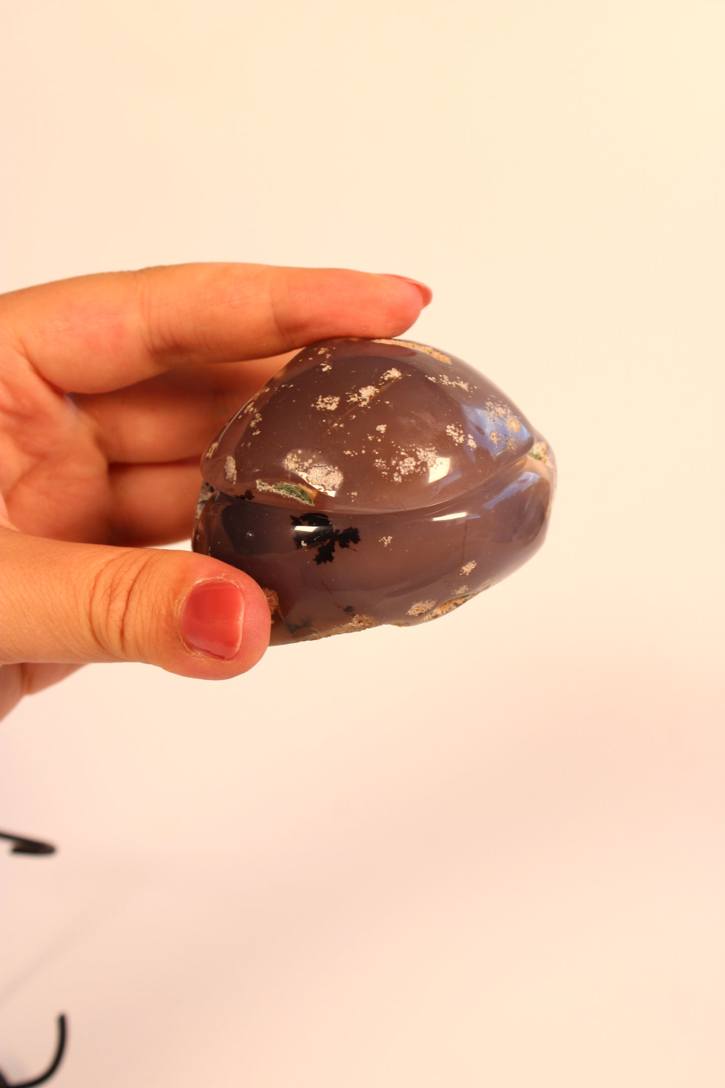 Agaat met dendriet geode - Sieradendoosje