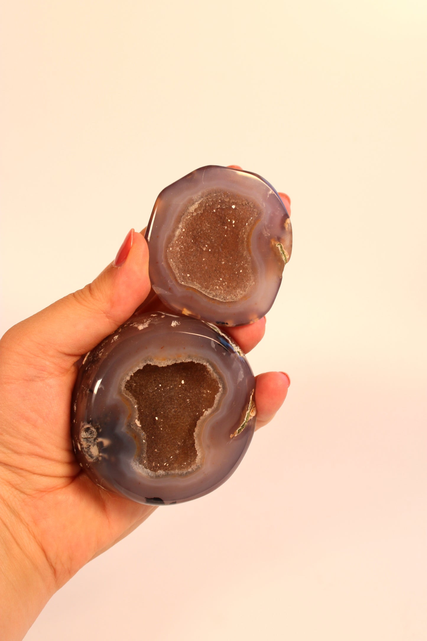 Agaat met dendriet geode - Sieradendoosje