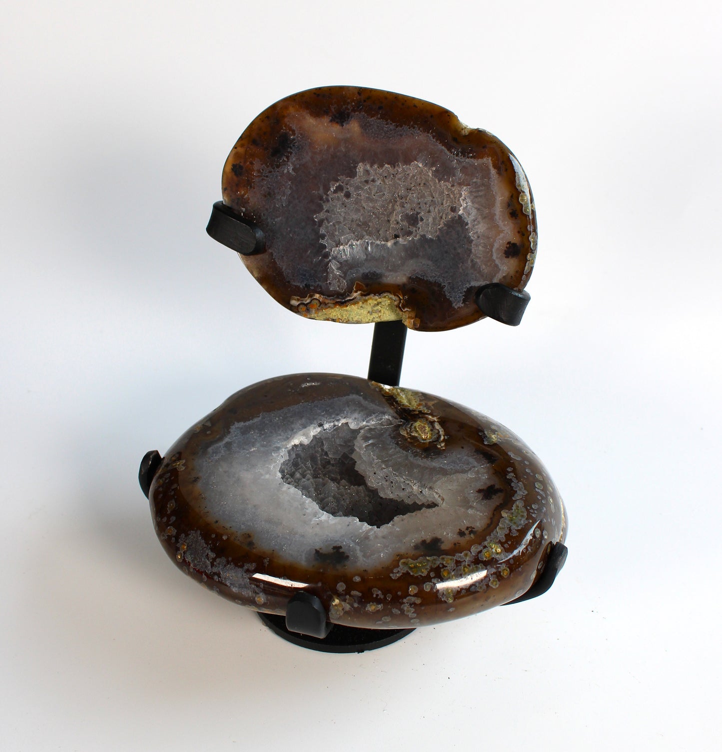 Agaat sugarshine met dendriet geode - Sieradendoosje