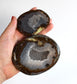 Agaat sugarshine met dendriet geode - Sieradendoosje