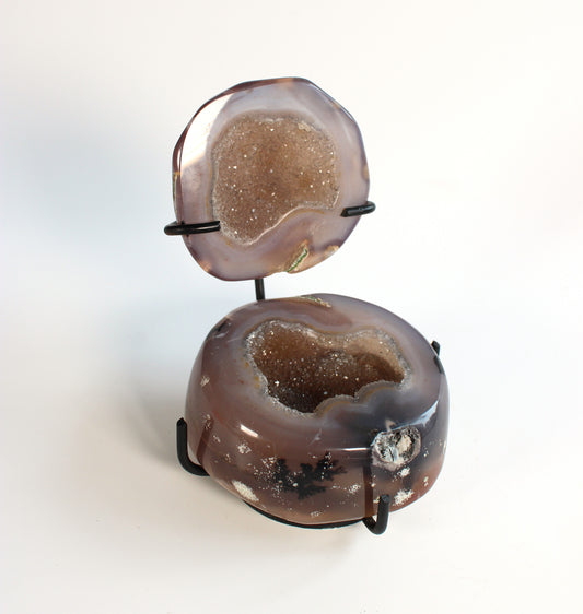 Agaat met dendriet geode - Sieradendoosje