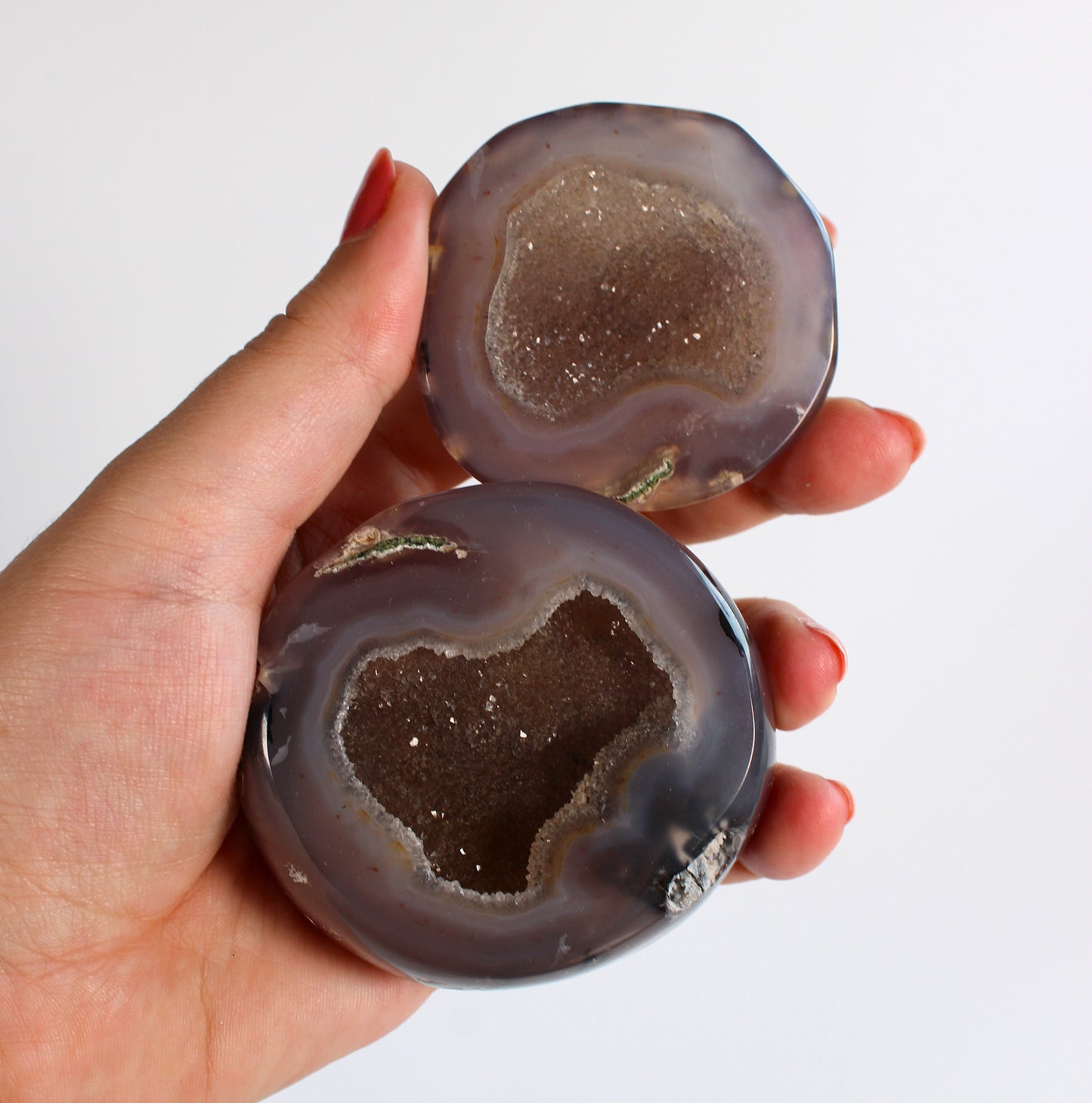 Agaat met dendriet geode - Sieradendoosje