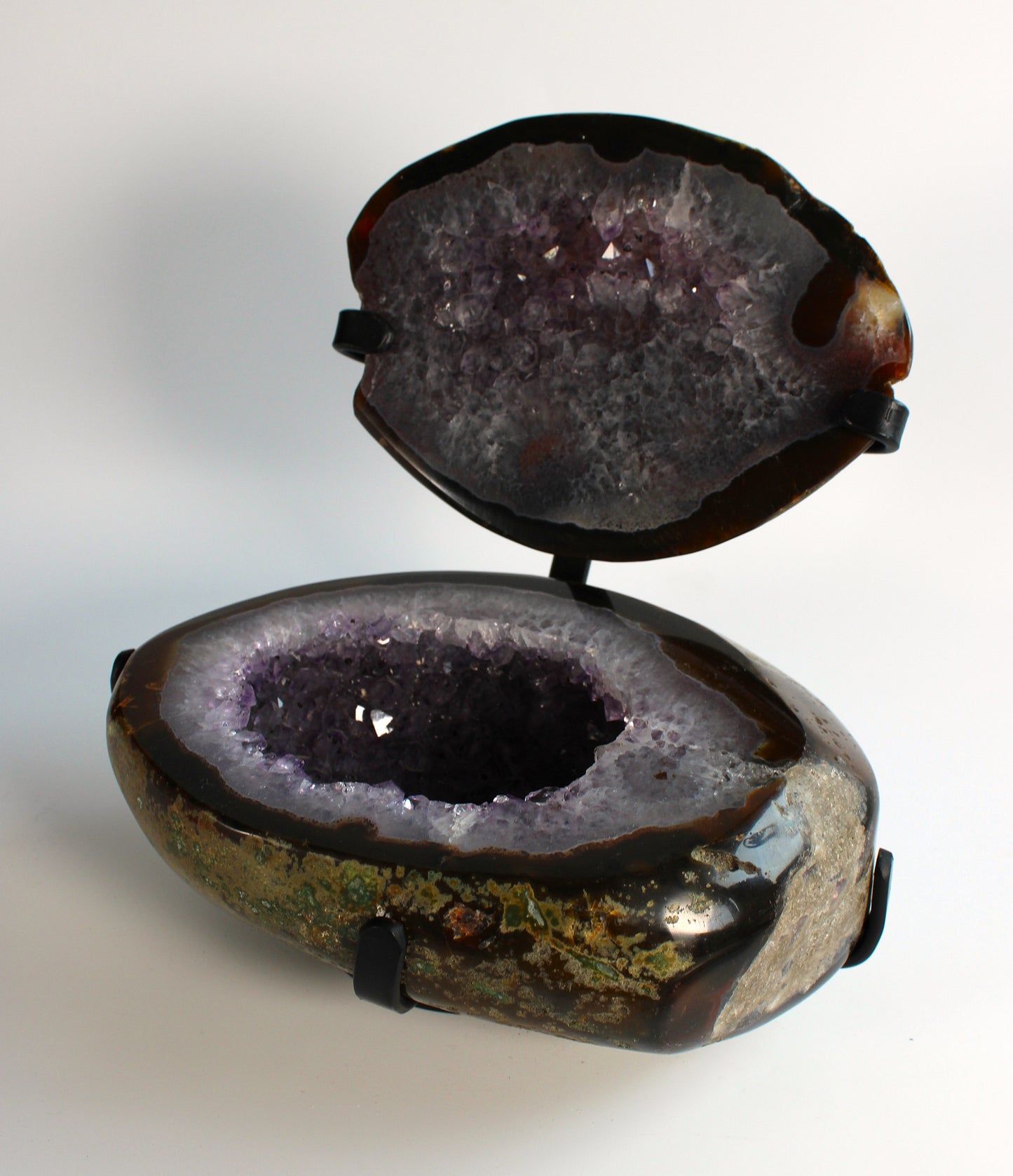 Agaat met amethist geode - Sieradendoosje