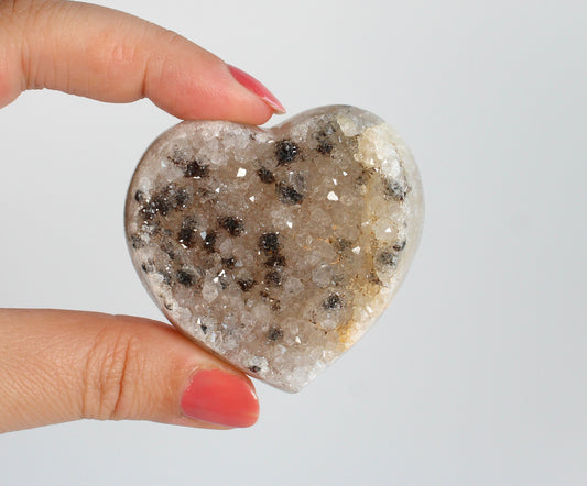 Agaat met druzy - Hart