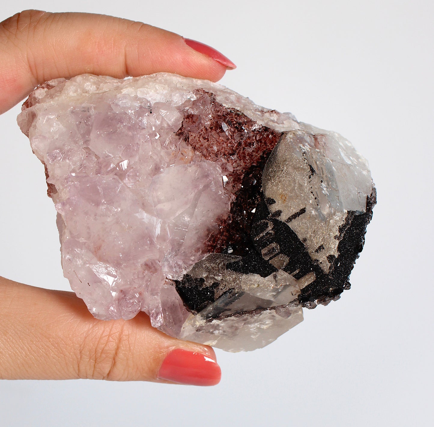 Calciet met Amethist - Collectors Piece