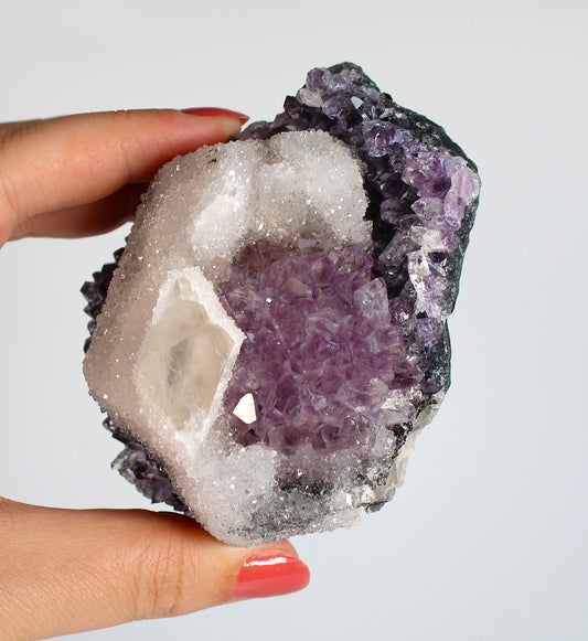 Calciet met Amethist - Collectors Piece