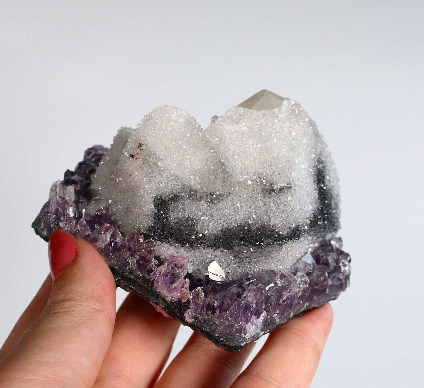 Calciet met Amethist - Collectors Piece