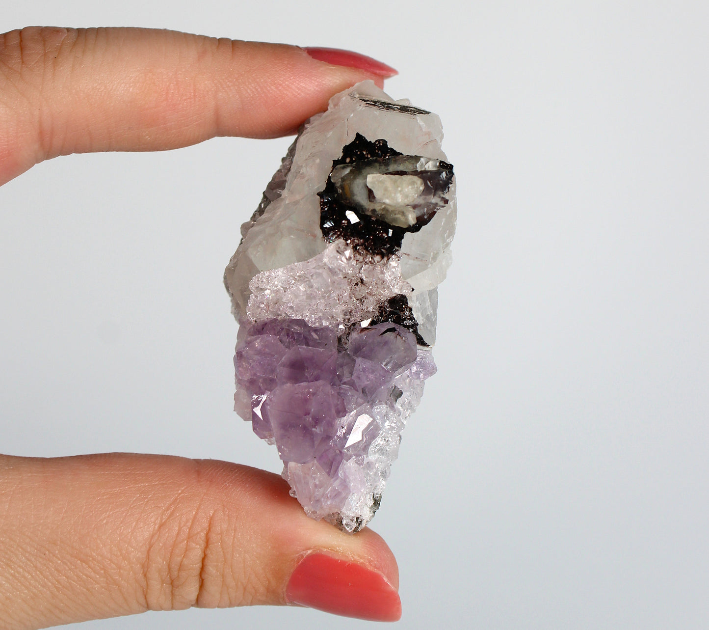 Amethist met Calciet - Collectors Piece
