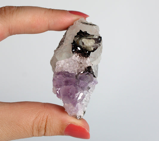 Amethist met Calciet - Collectors Piece