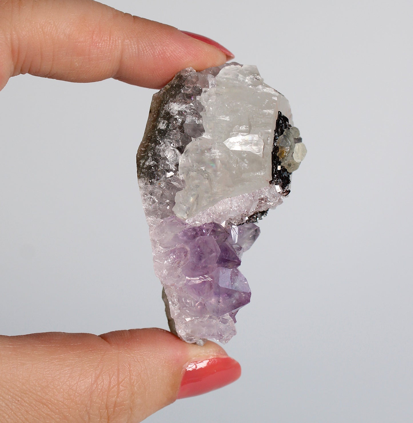 Amethist met Calciet - Collectors Piece