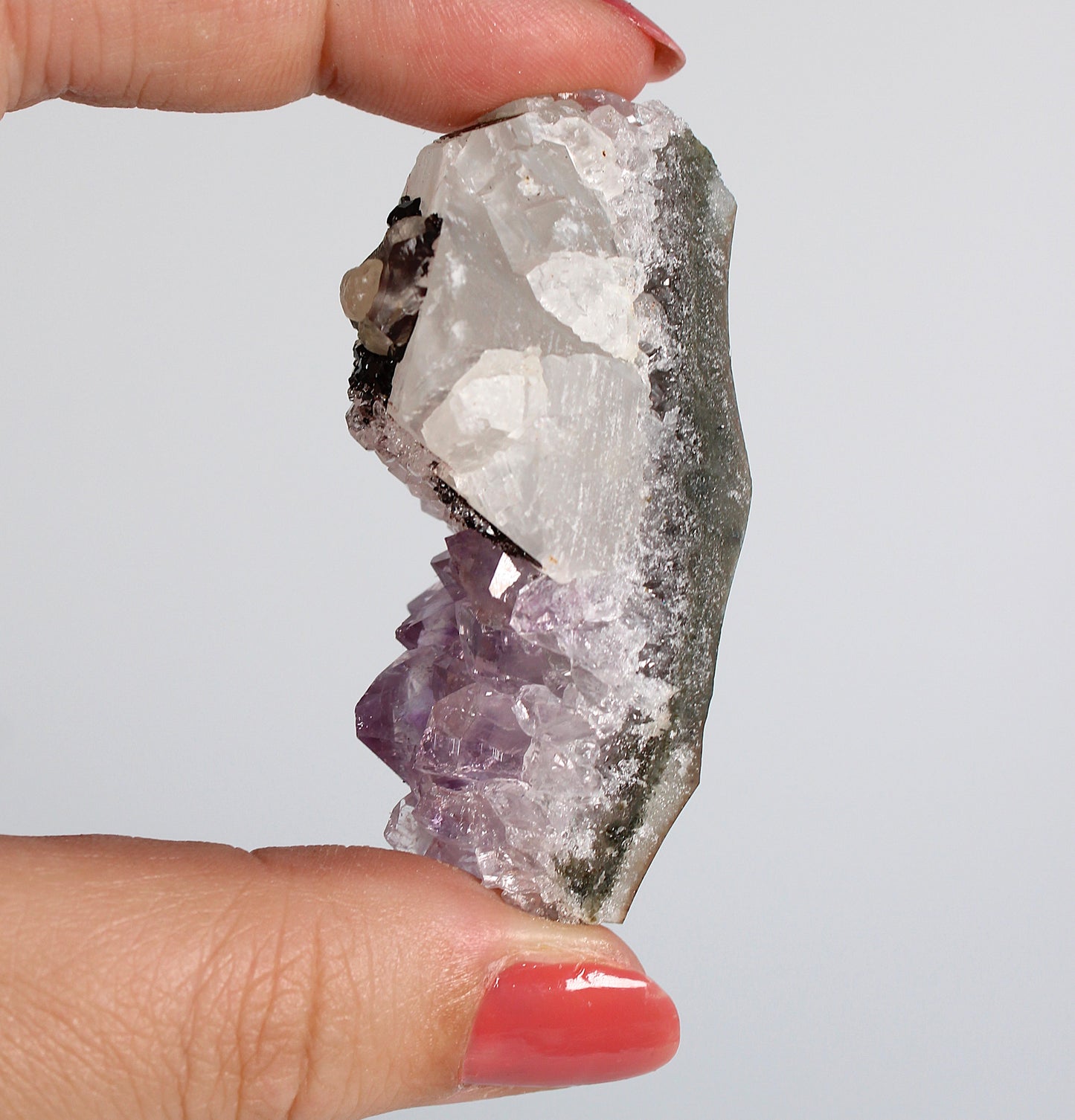 Amethist met Calciet - Collectors Piece