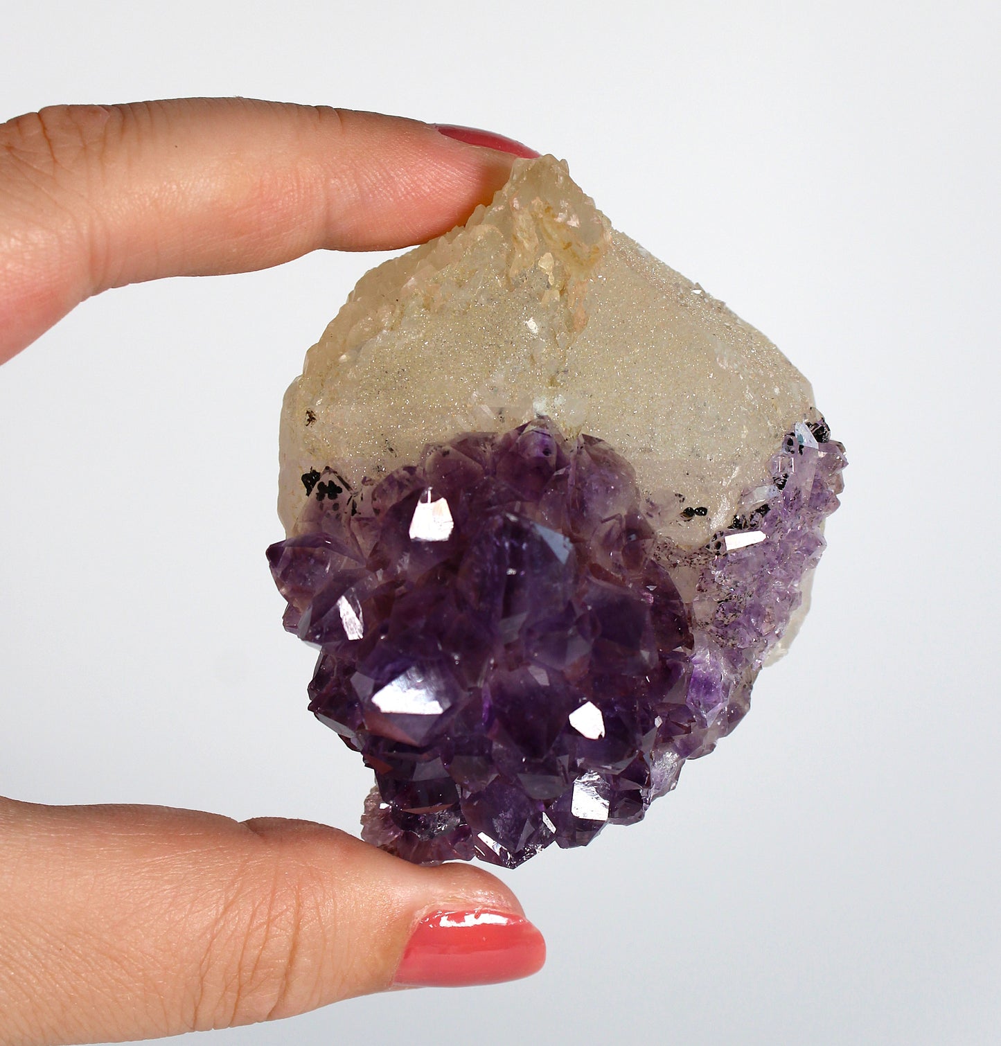 Calciet met Amethist - Collectors Piece