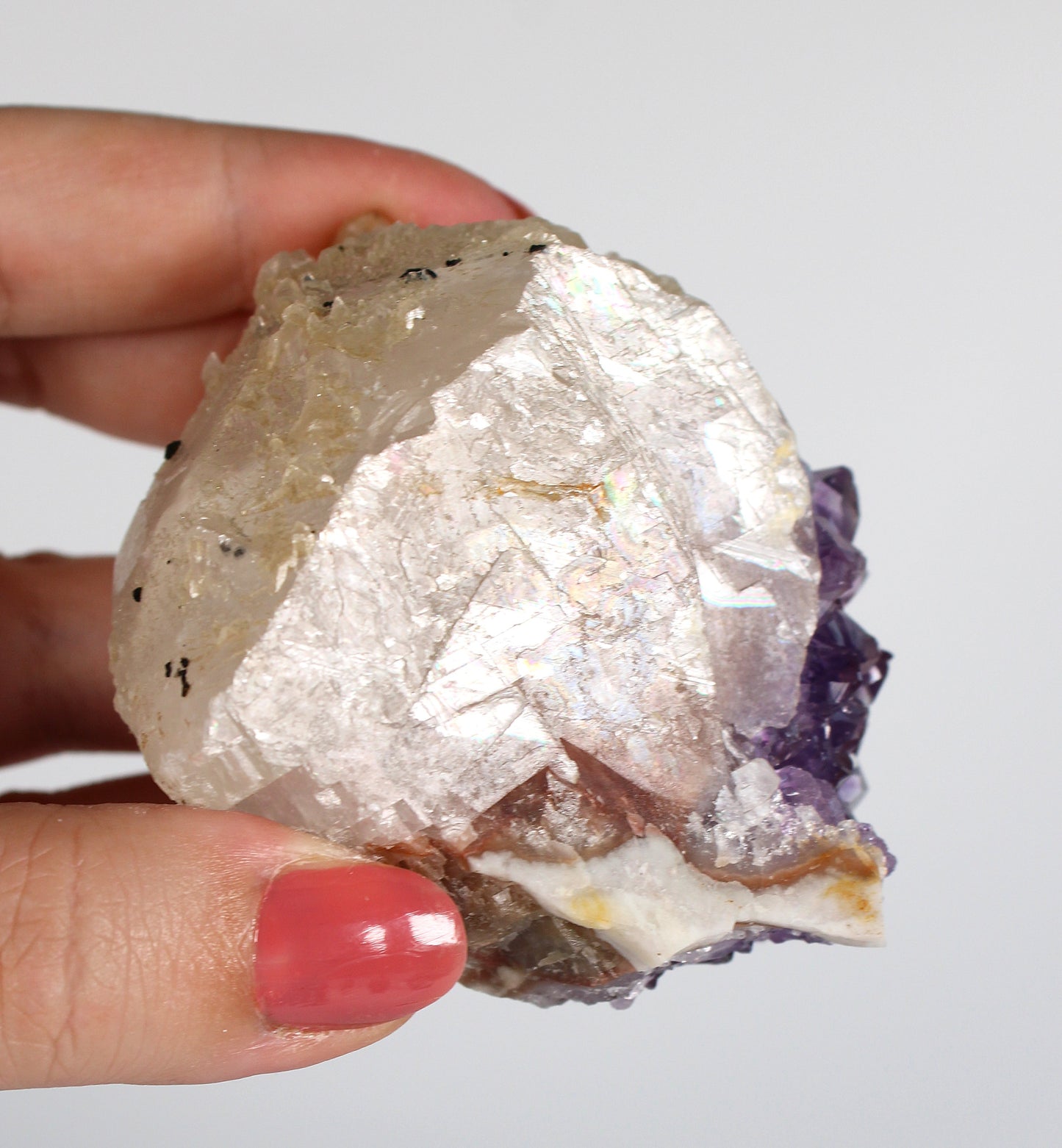 Calciet met Amethist - Collectors Piece