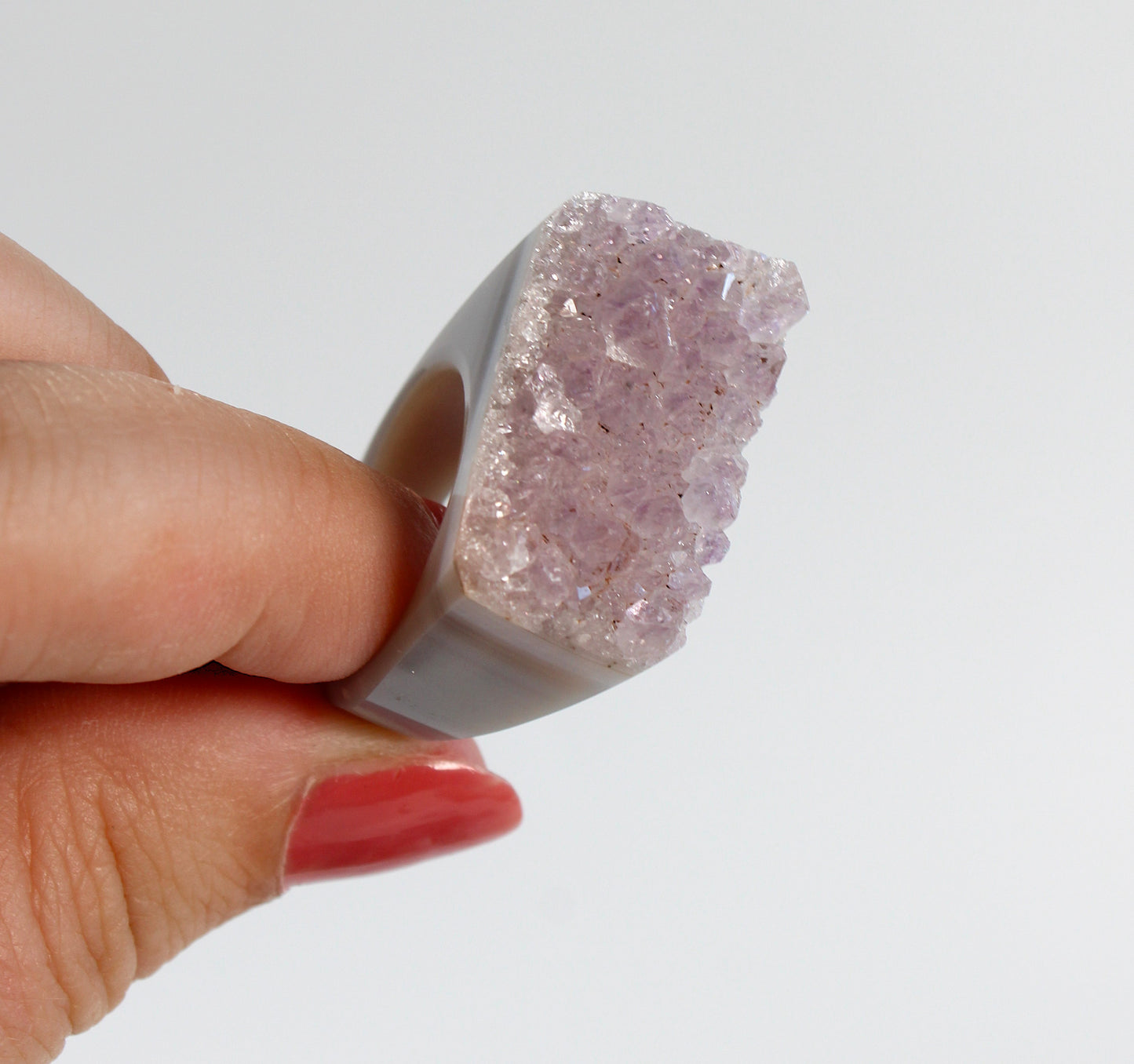 Agaat met Amethist - Ring