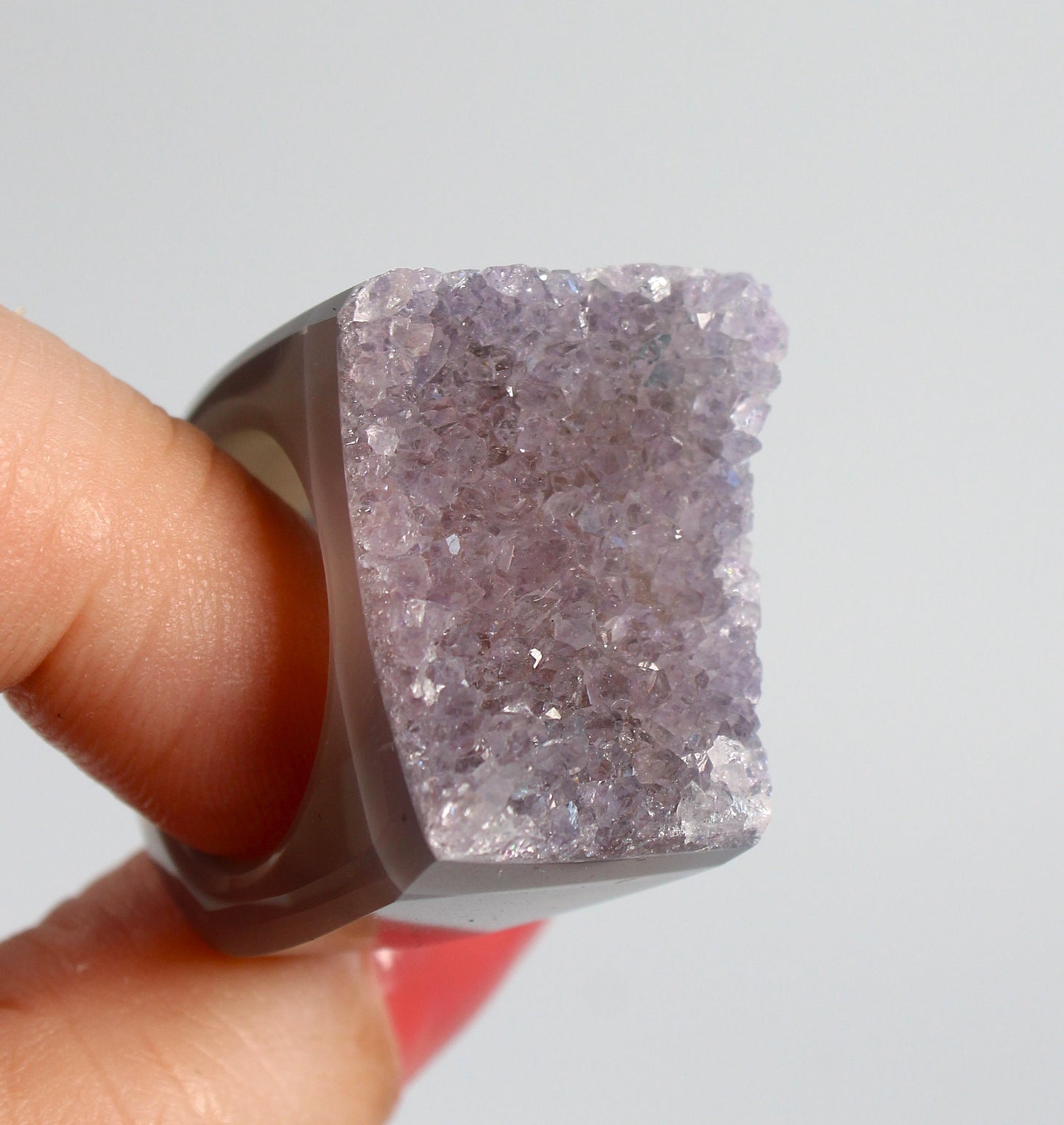 Agaat met Amethist - Ring
