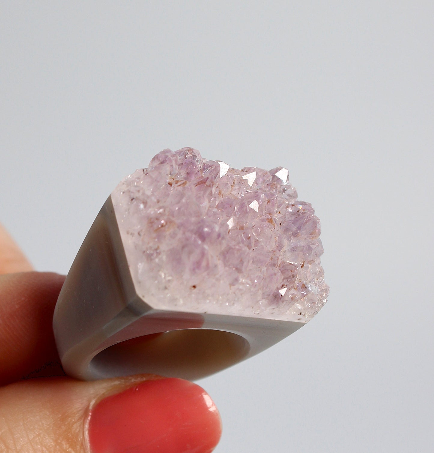 Agaat met Amethist - Ring
