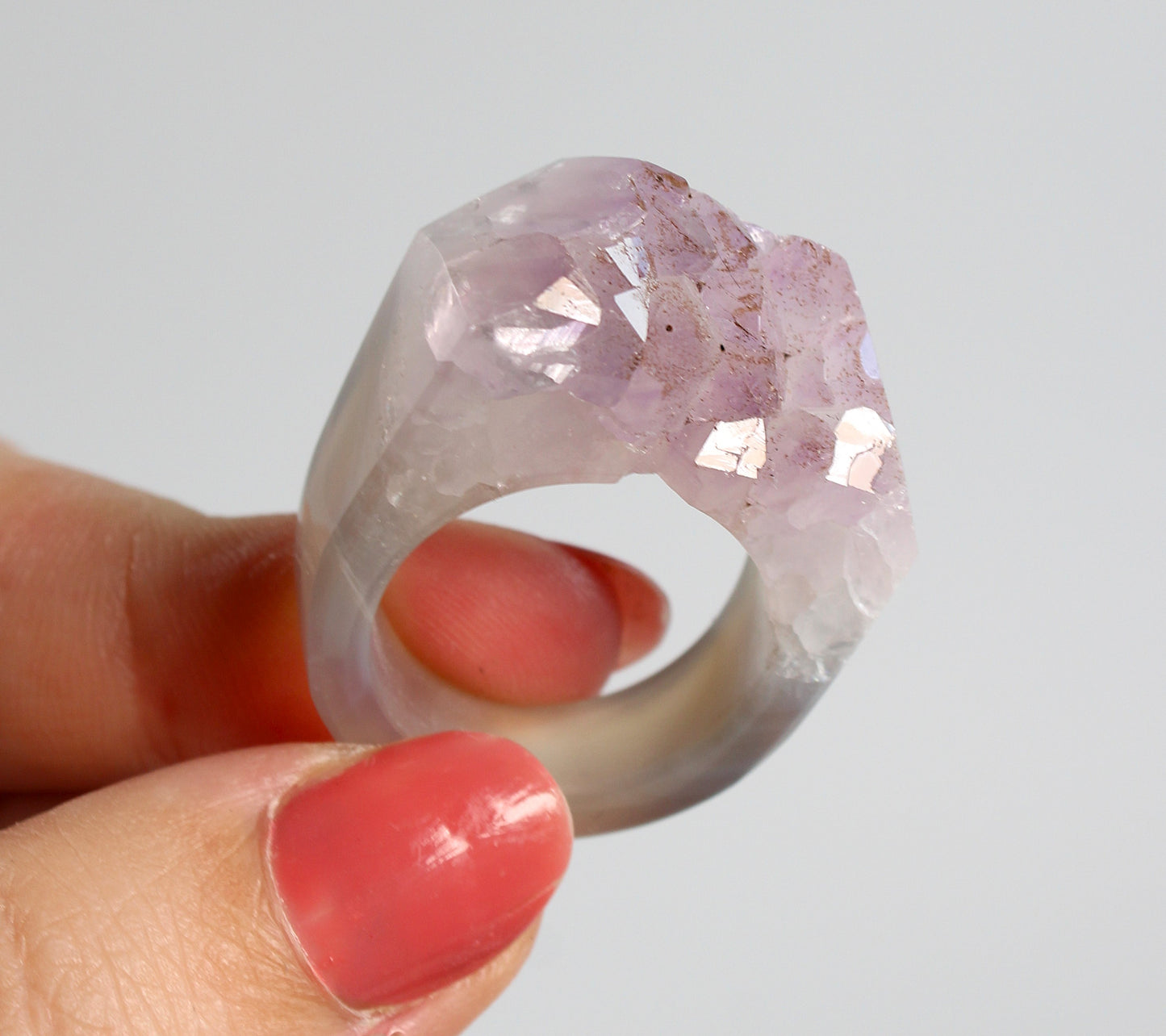 Agaat met Amethist - Ring
