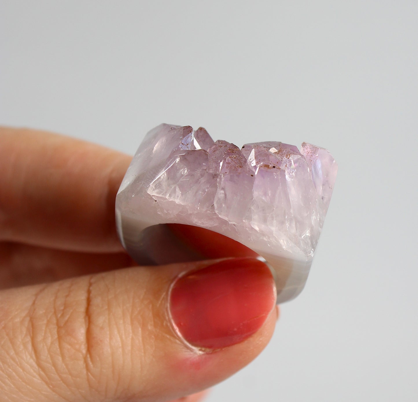 Agaat met Amethist - Ring
