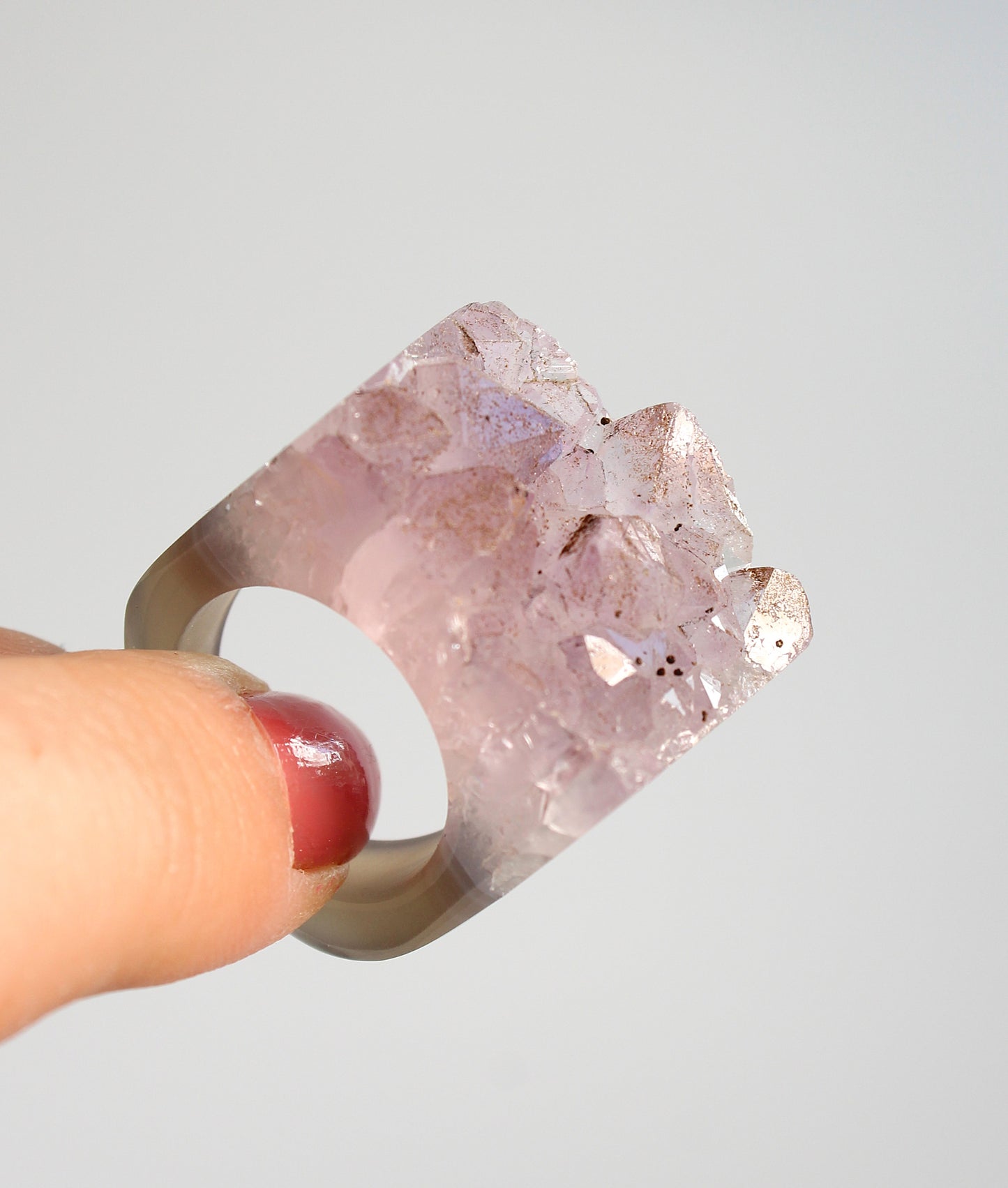 Agaat met Amethist - Ring