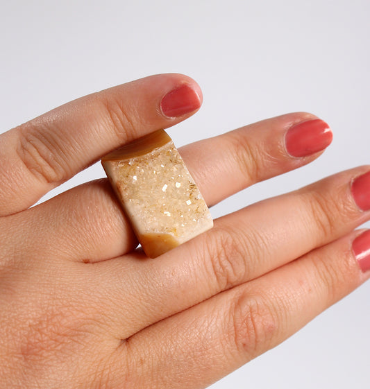 Agaat Druzy - Ring