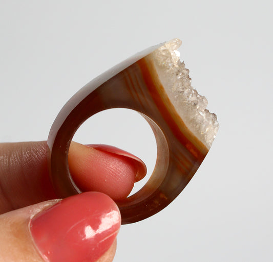 Agaat met Amethist - Ring
