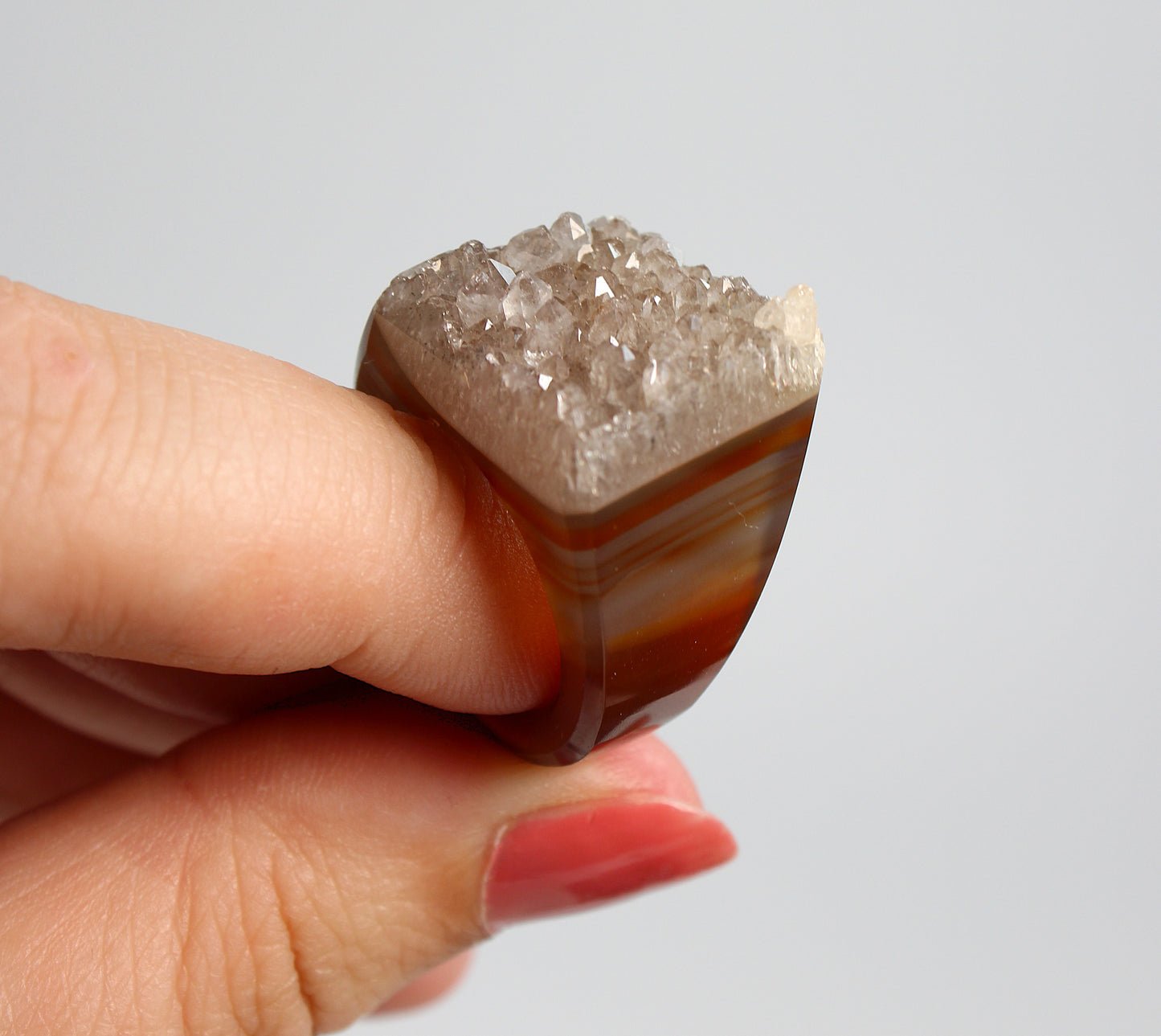 Agaat met Amethist - Ring