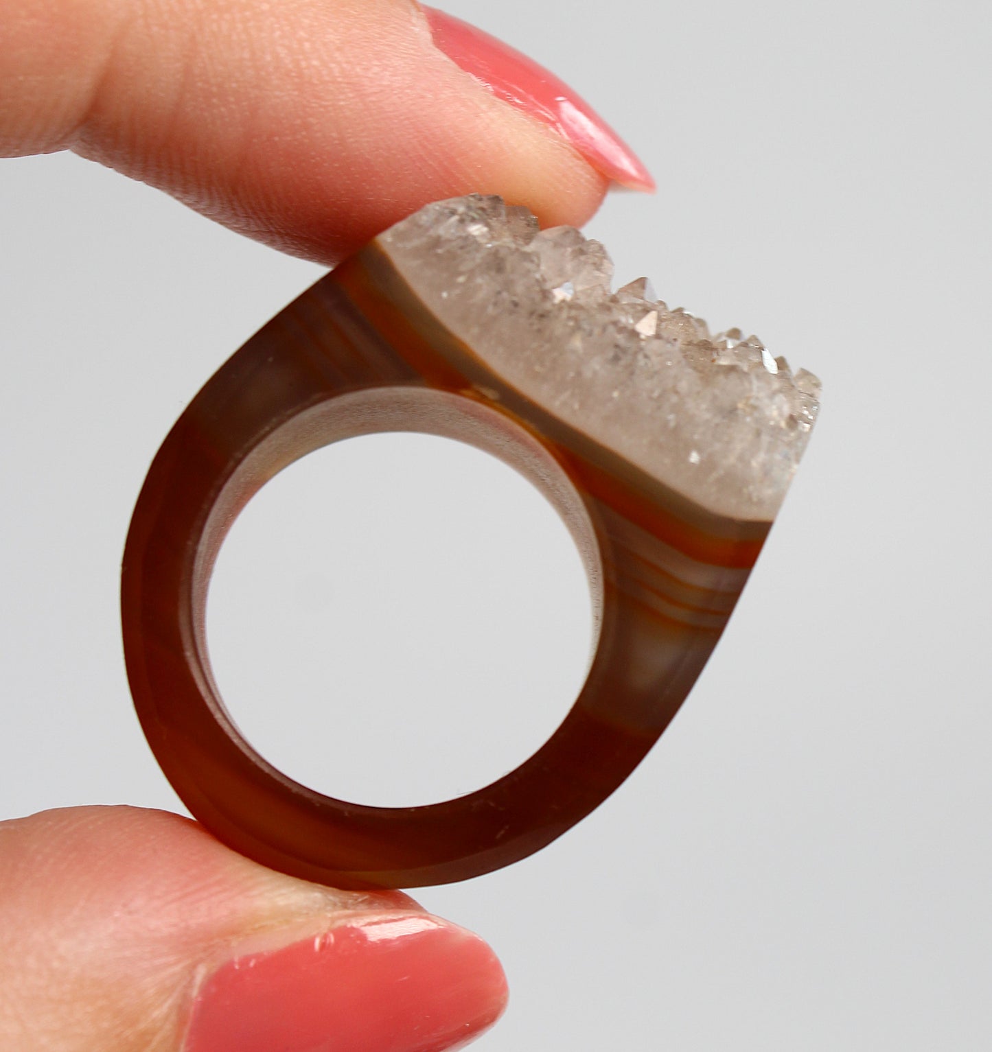 Agaat met Amethist - Ring