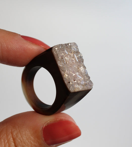 Agaat met Amethist - Ring