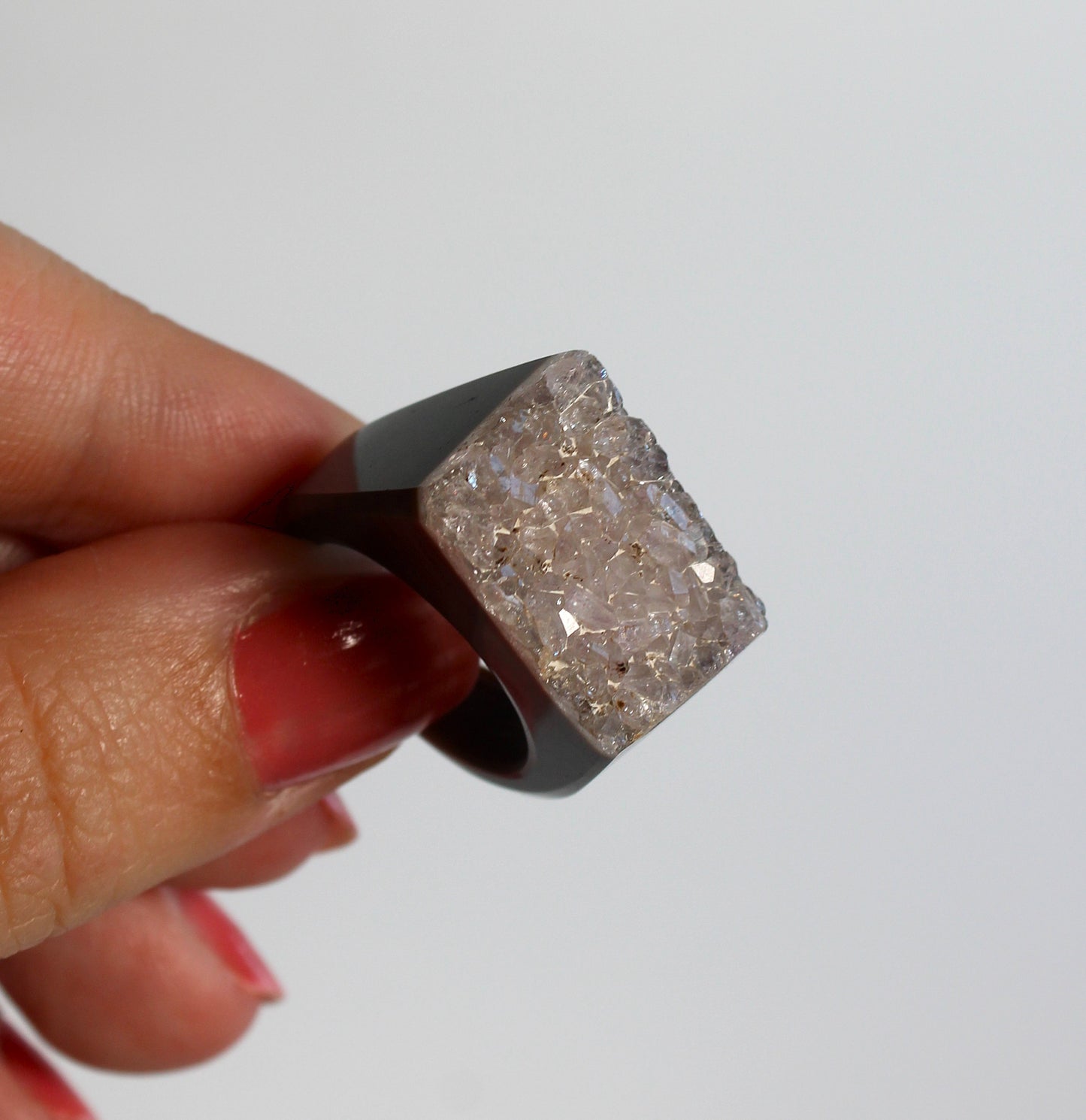 Agaat met Amethist - Ring