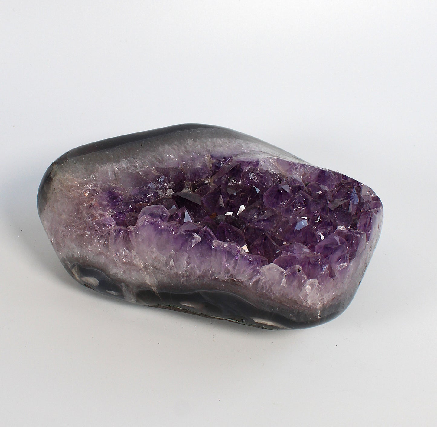 Amethist met agaat - Gepolijst - Tafelstuk