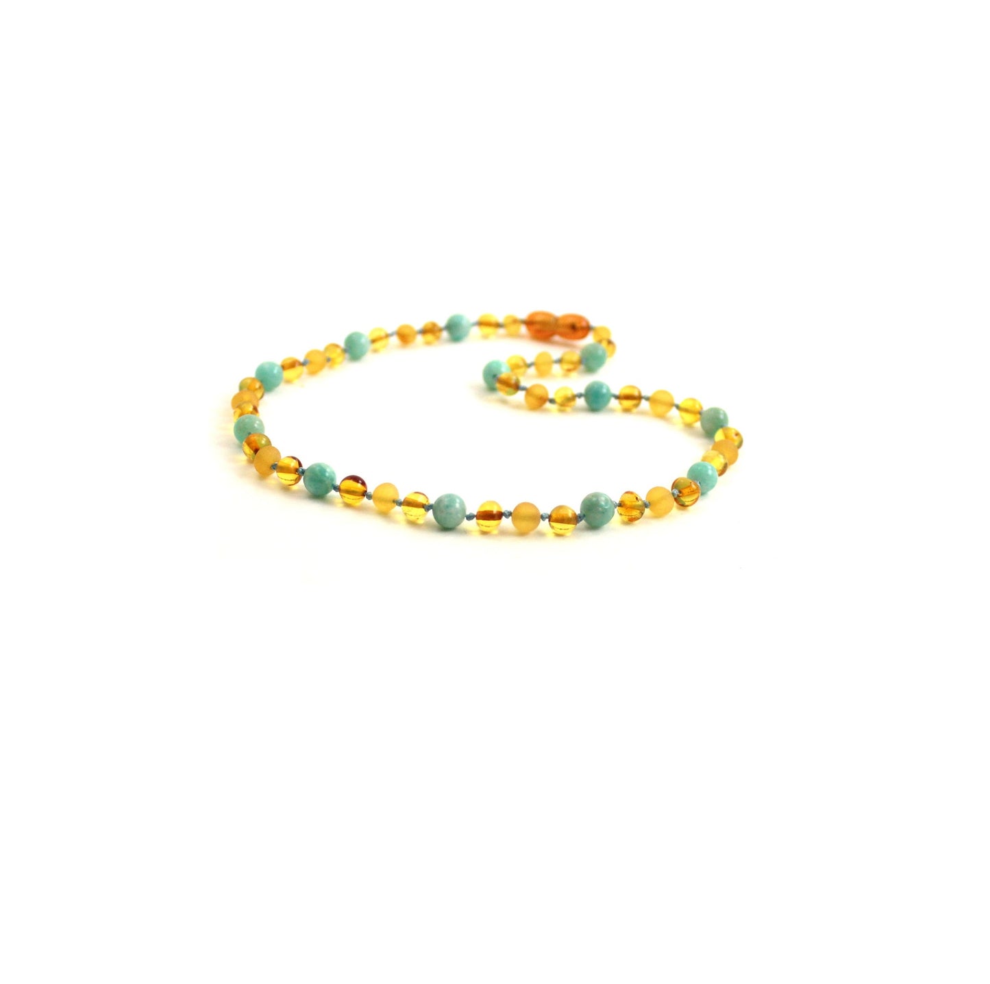 Barnsteen ketting - Honing, Ruwe Honing & Amazoniet