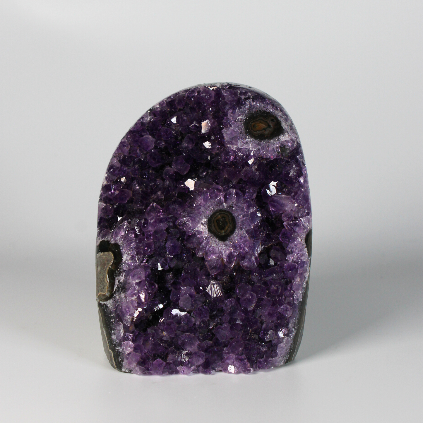 Amethist met stalactiet - Standvlak