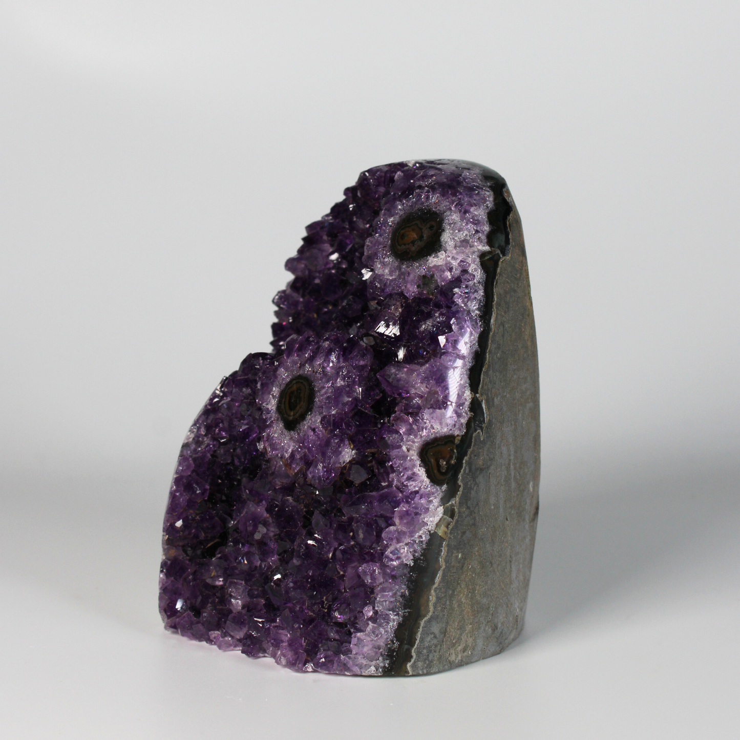Amethist met stalactiet - Standvlak