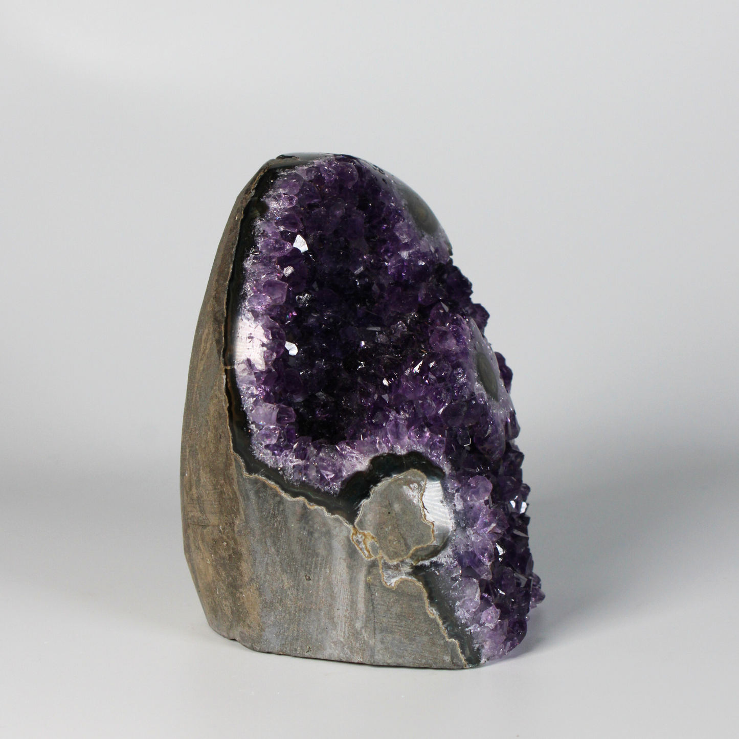 Amethist met stalactiet - Standvlak