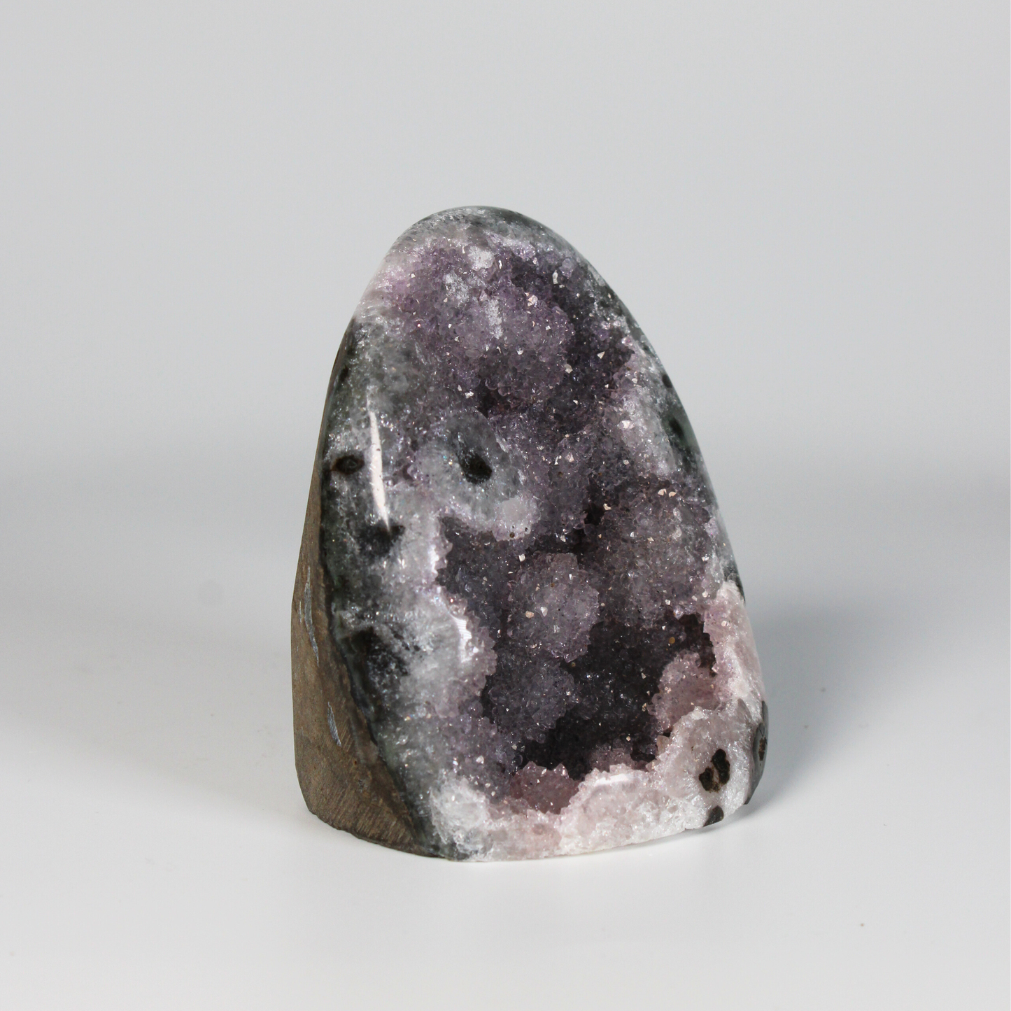 Amethist met stalactiet - Standvlak