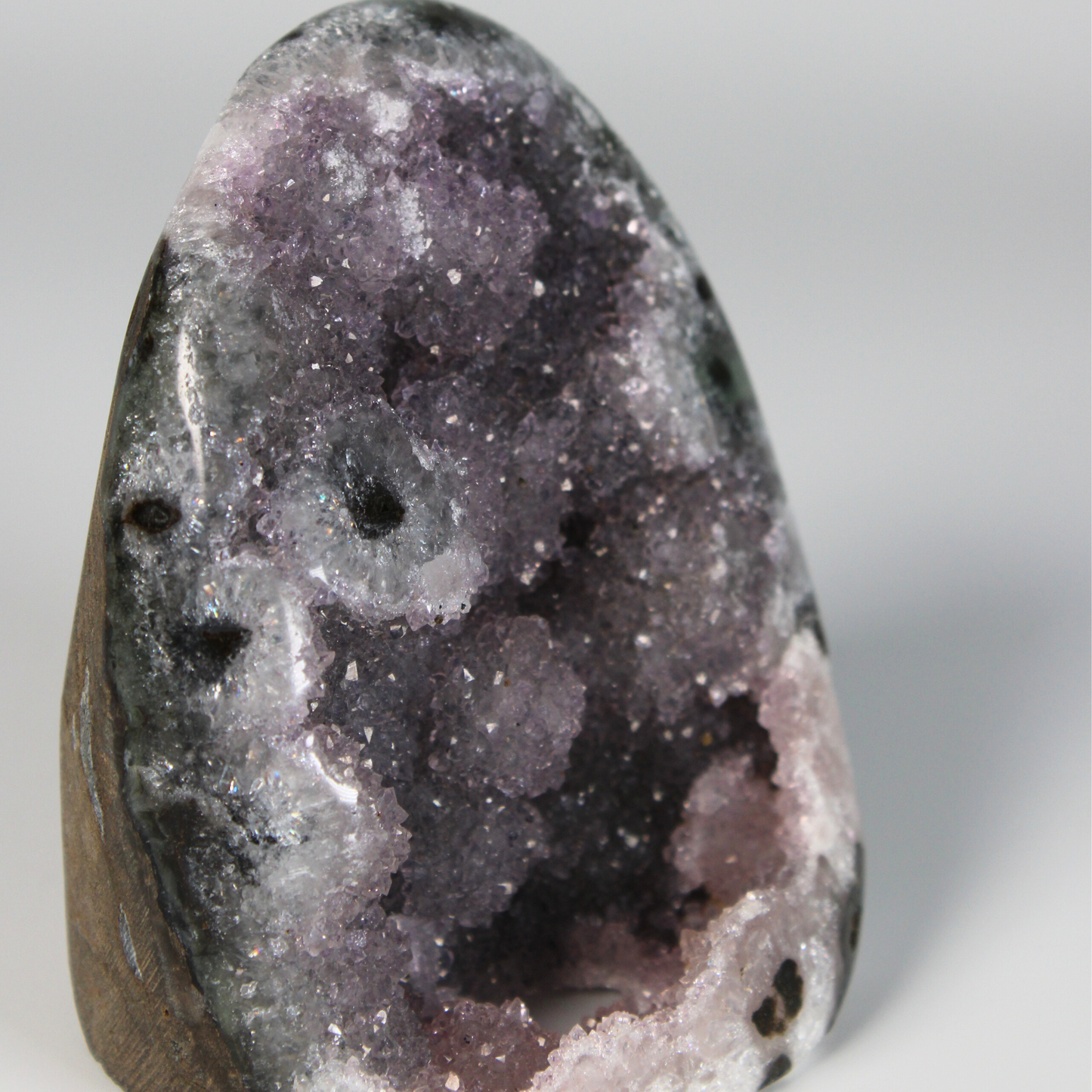 Amethist met stalactiet - Standvlak