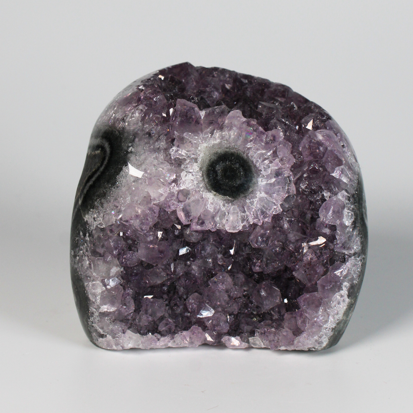 Amethist met stalactiet - Standvlak