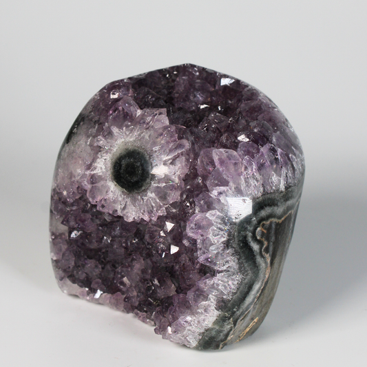 Amethist met stalactiet - Standvlak