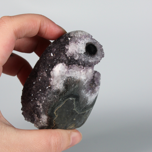 Amethist met stalactiet - Standvlak