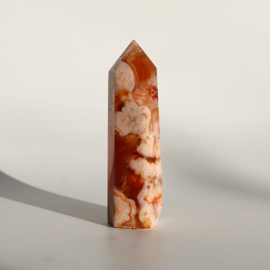 Carneool met Flower Agaat - Punt