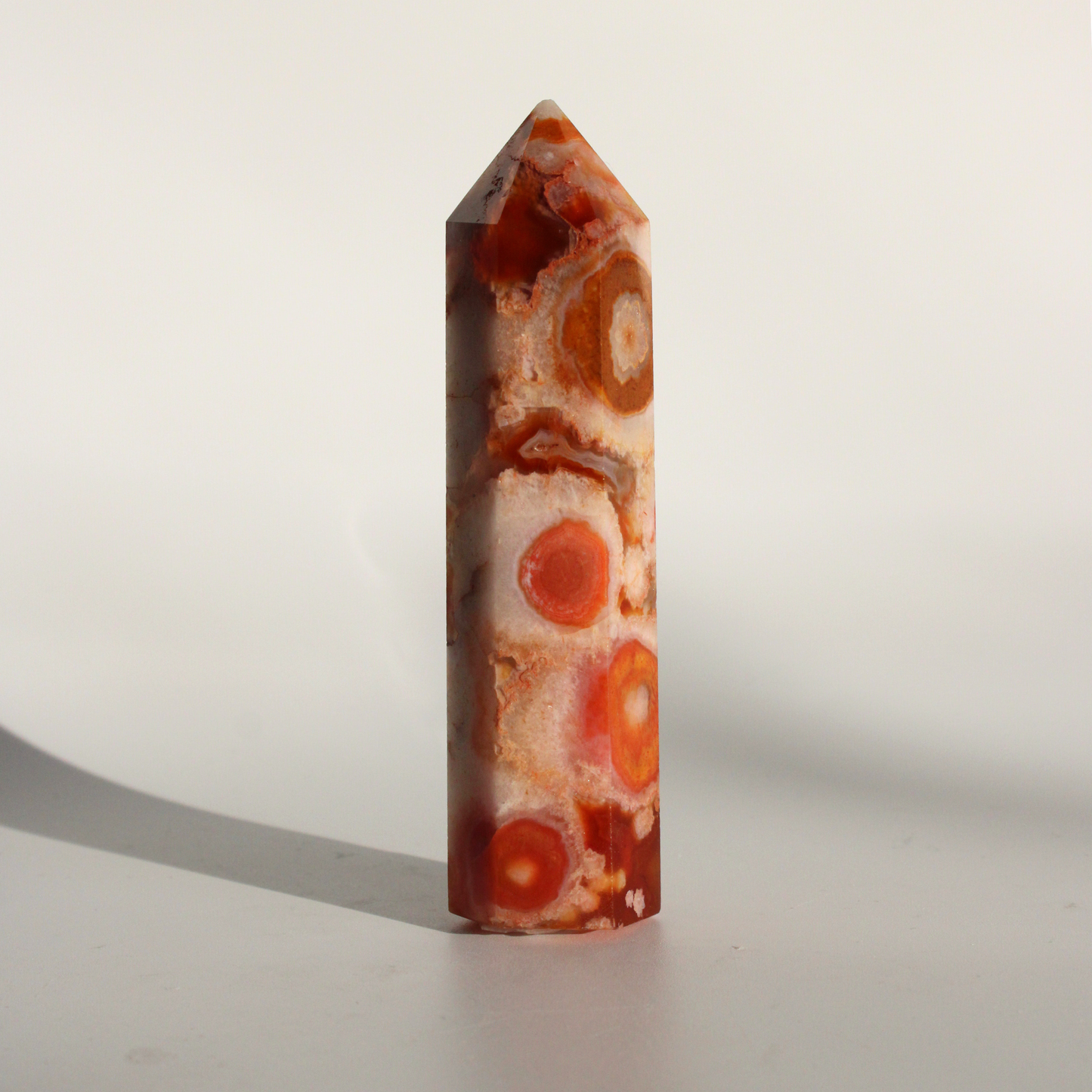 Carneool met Flower Agaat - Punt