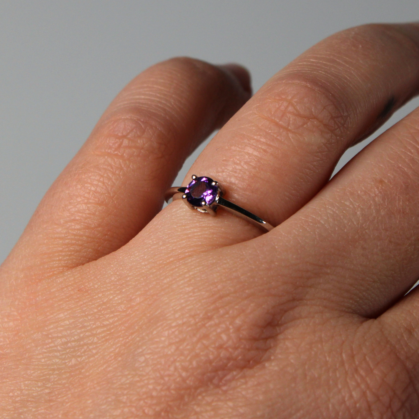 Ring Amethist - 925 zilver