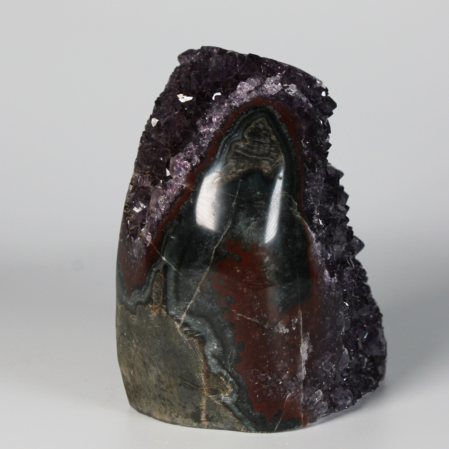 Amethist met stalactiet - Standvlak