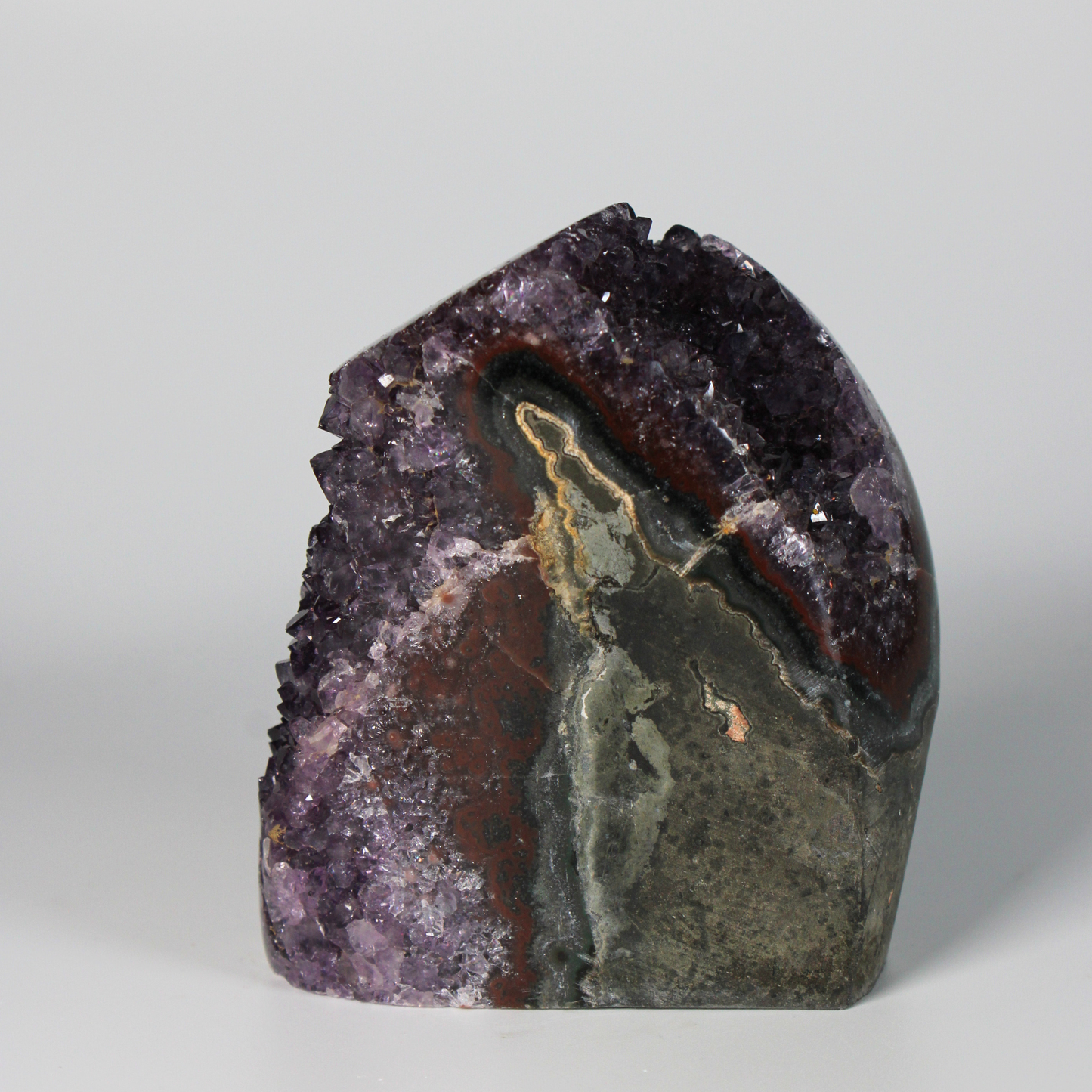 Amethist met stalactiet - Standvlak