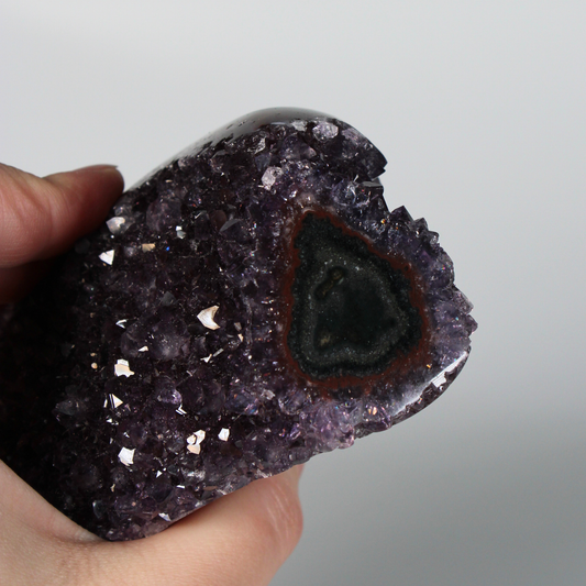 Amethist met stalactiet - Standvlak