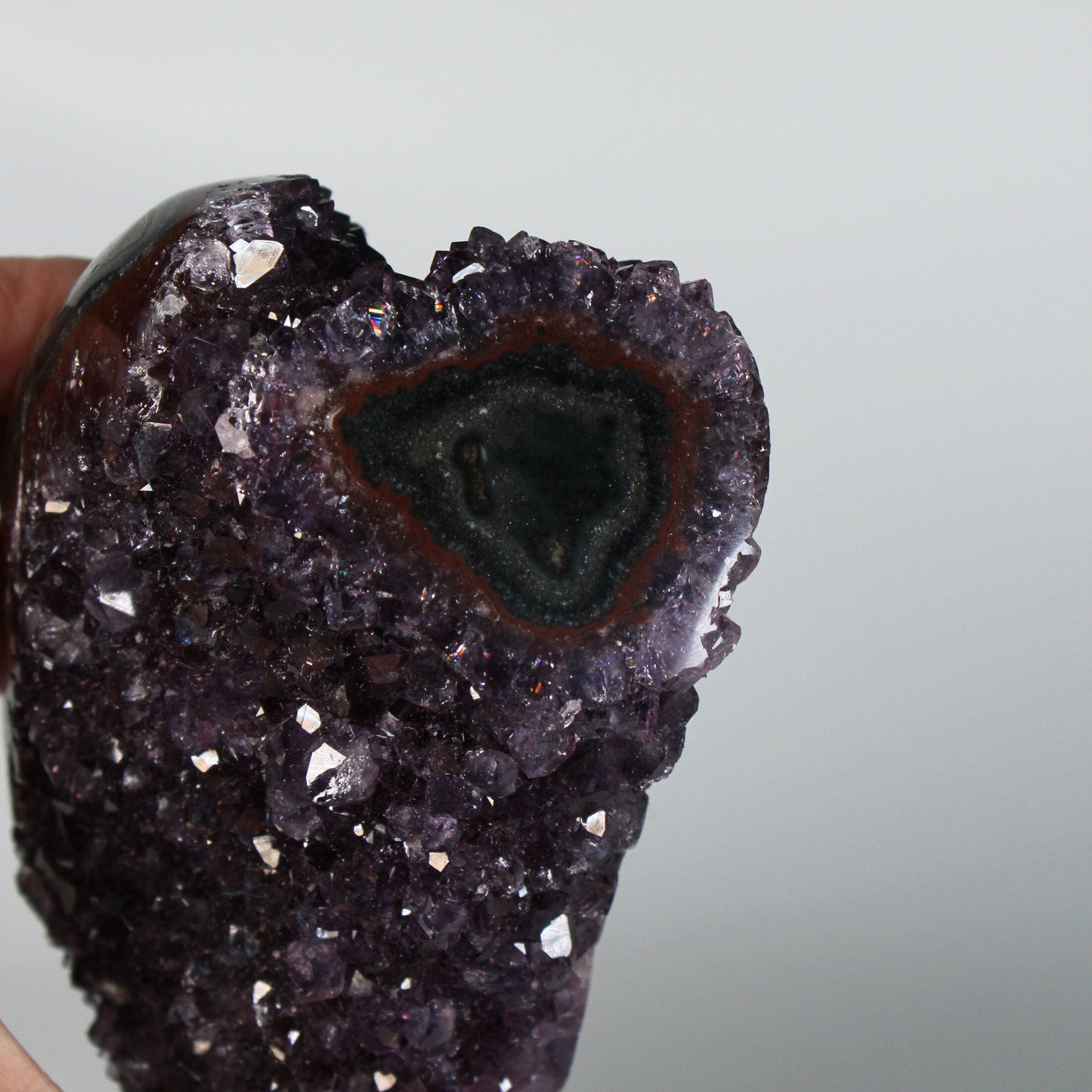 Amethist met stalactiet - Standvlak