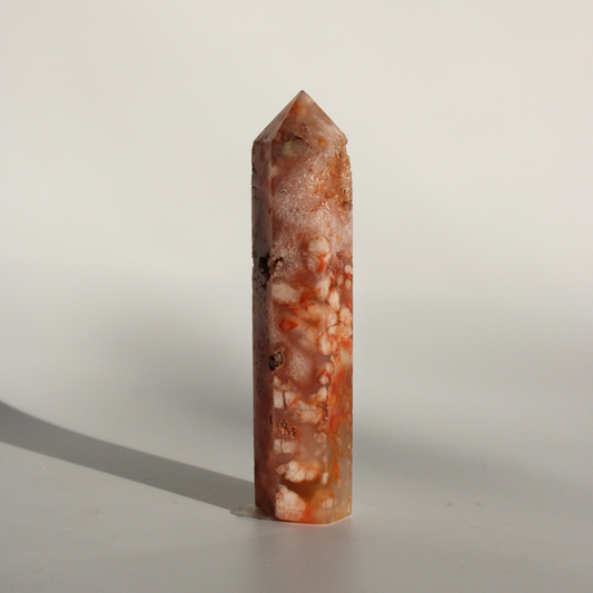 Carneool met Flower Agaat - Punt